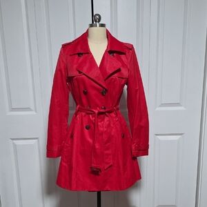 Jessica Simpson Vibrant Red Trench Coat